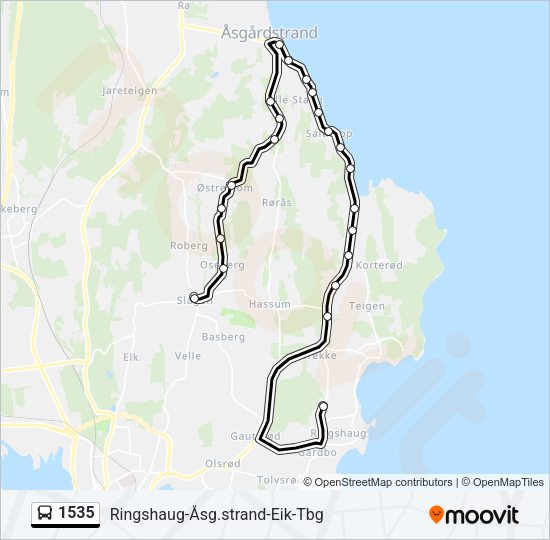 1535 Bus Line Map