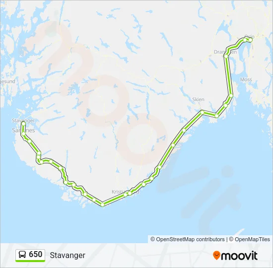 650 Bus Line Map