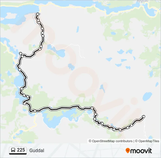 225 Bus Line Map
