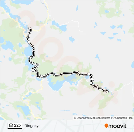 225 Bus Line Map