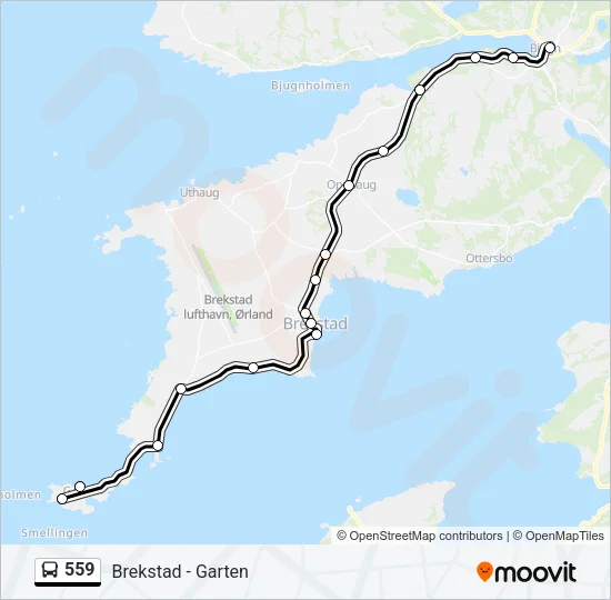 559 Bus Line Map