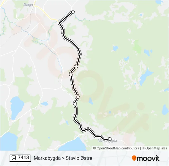 7413 Bus Line Map