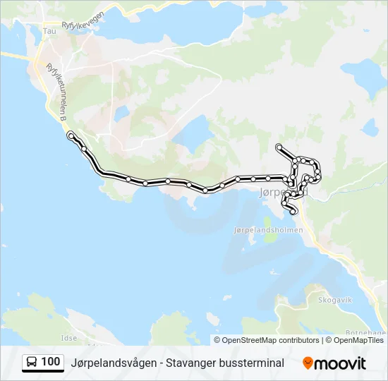 100 Bus Line Map