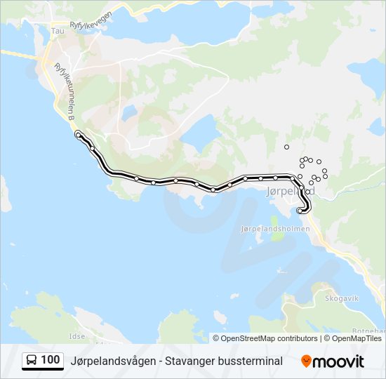 100 Bus Line Map