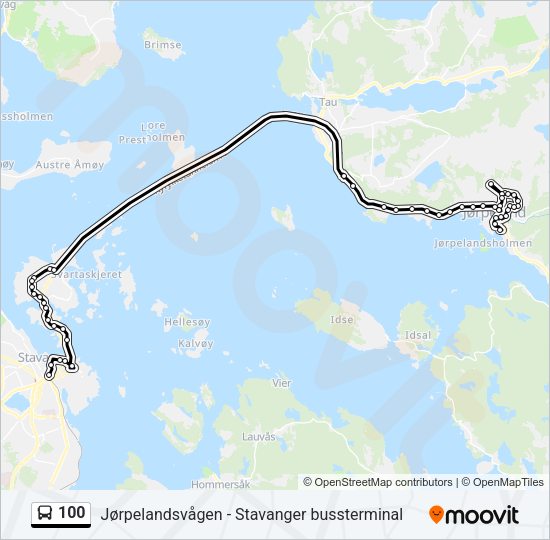 100 Bus Line Map