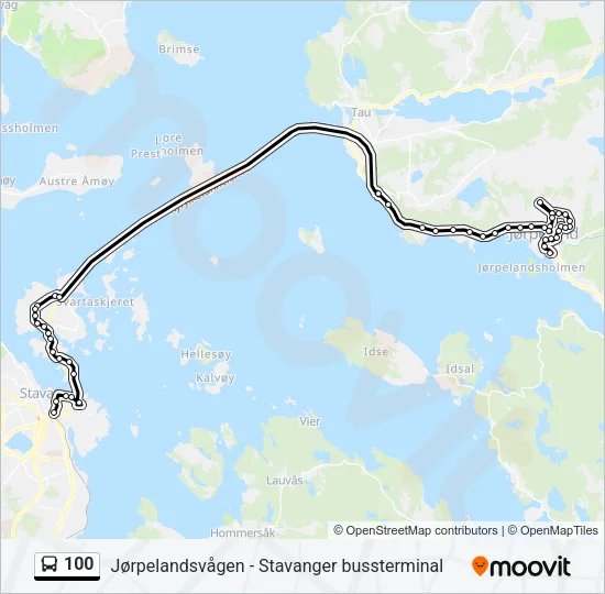 100 Bus Line Map