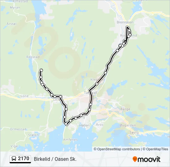 2170 Bus Line Map