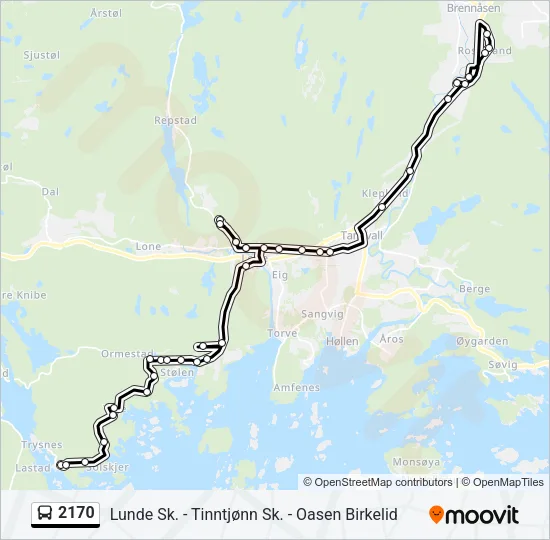 2170 Bus Line Map