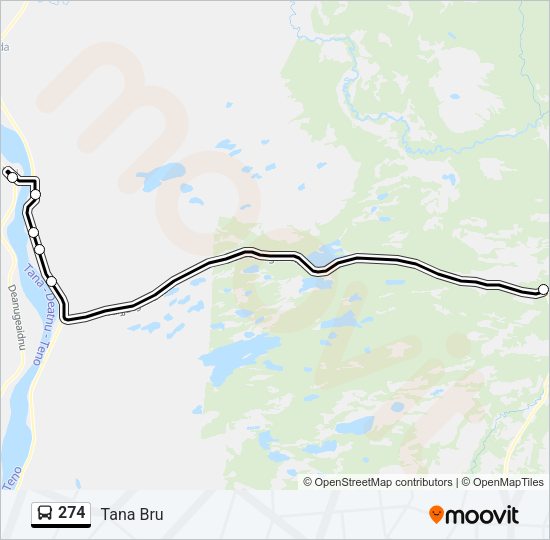 274 Bus Line Map
