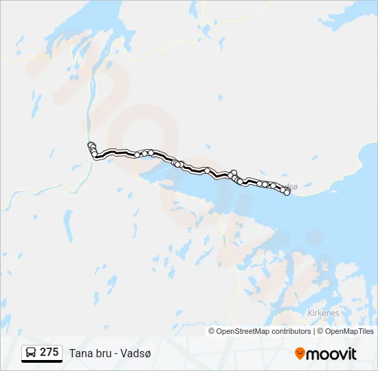 275 Bus Line Map