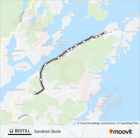 BESTILL Bus Line Map