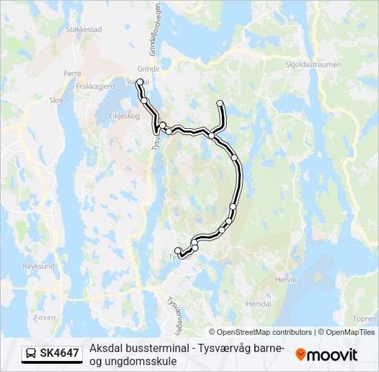 SK4647 Bus Line Map