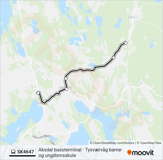 SK4647 Bus Line Map