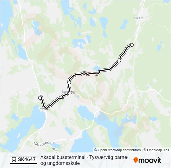 SK4647 Bus Line Map