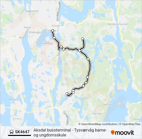 SK4647 Bus Line Map