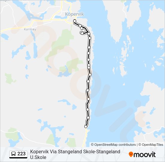 223 Bus Line Map