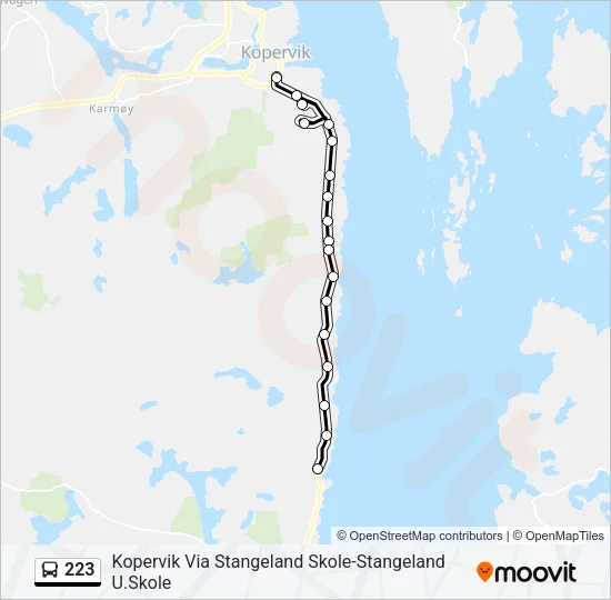 223 Bus Line Map