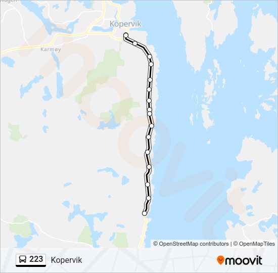 223 Bus Line Map