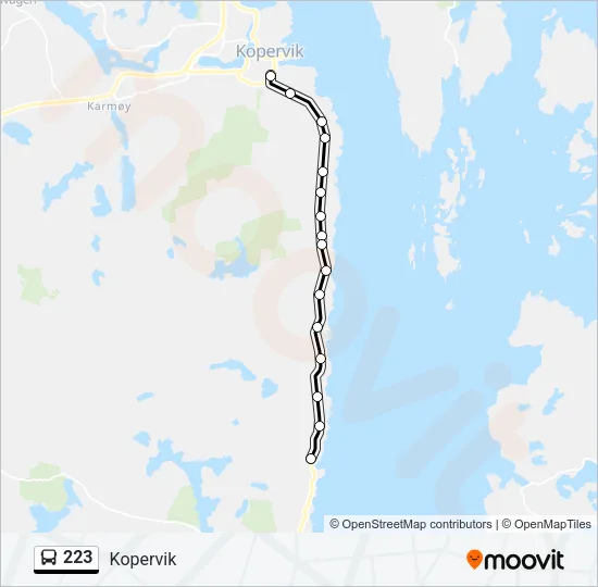 223 Bus Line Map