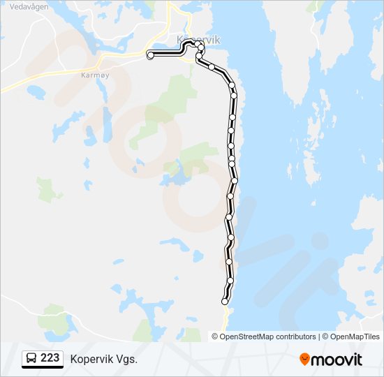 223 Bus Line Map