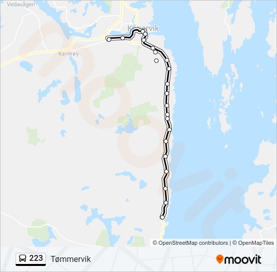 223 Bus Line Map
