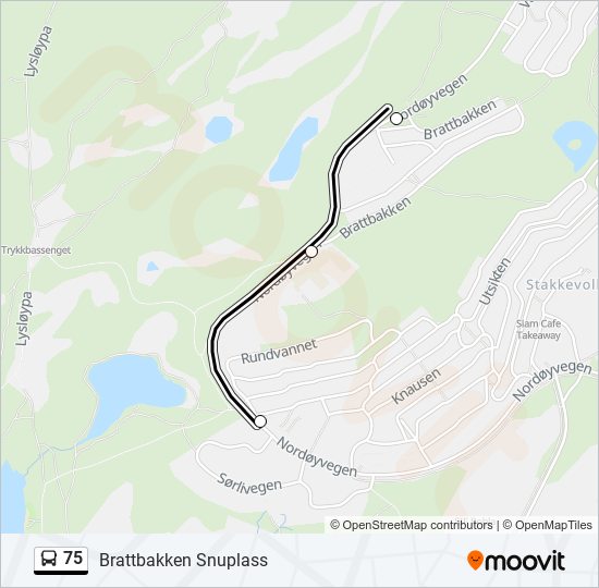 75 bus Line Map