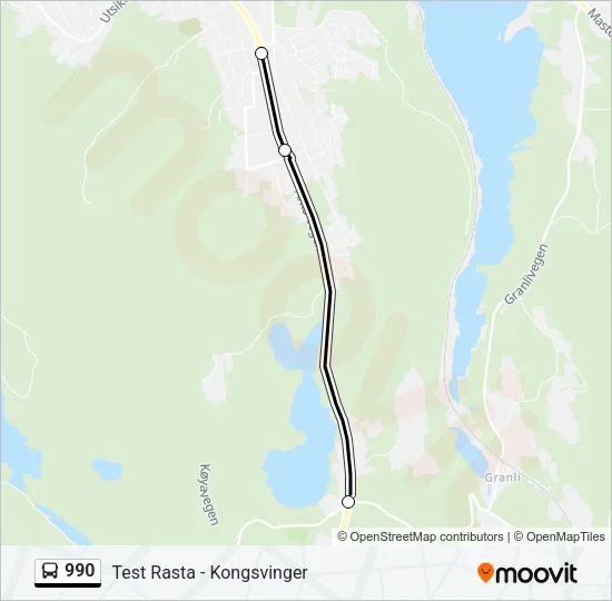 990 Bus Line Map