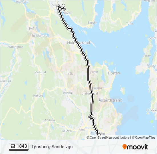 1843 Bus Line Map