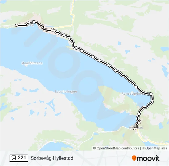 221 Bus Line Map