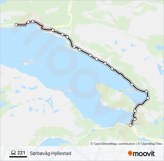 221 Bus Line Map
