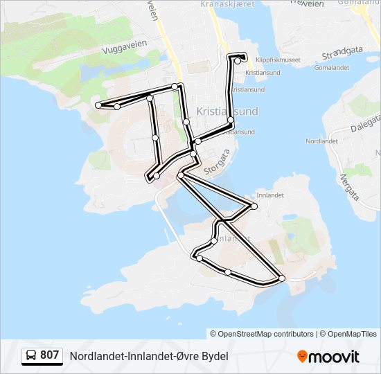 807 Bus Line Map