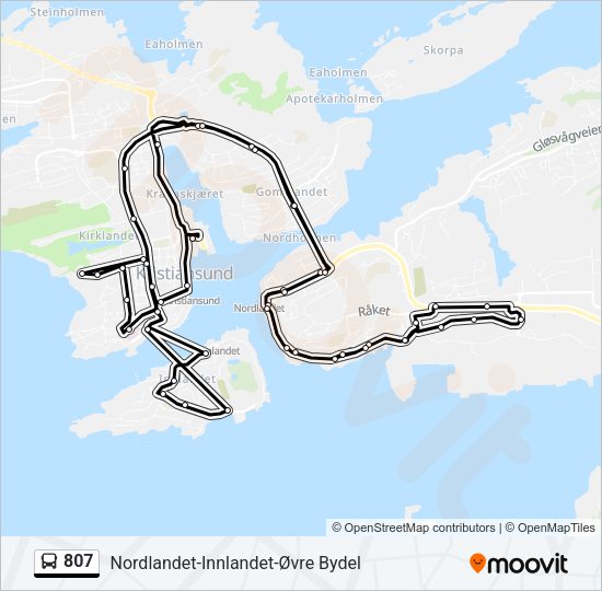 807 Bus Line Map