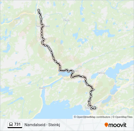 731 Bus Line Map