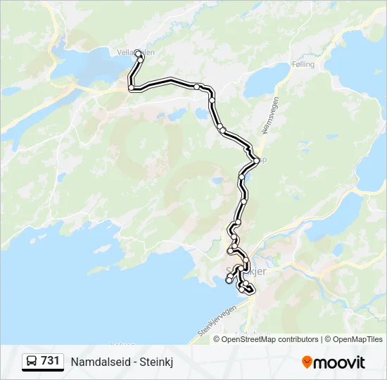 731 Bus Line Map