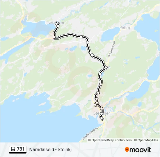 731 Bus Line Map