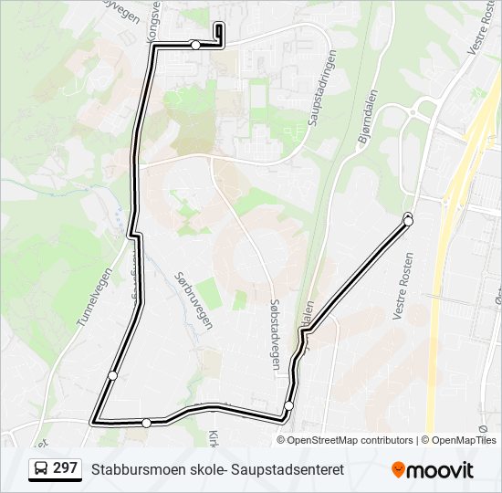 297 bus Line Map