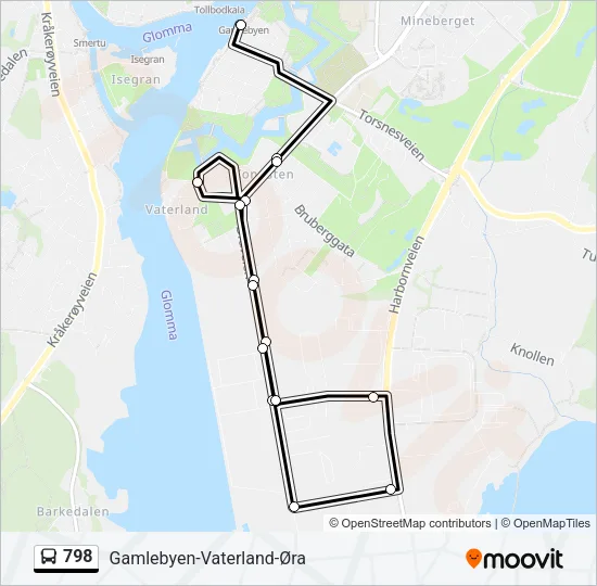 798 Bus Line Map