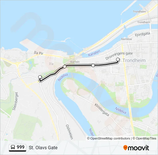 999 Bus Line Map