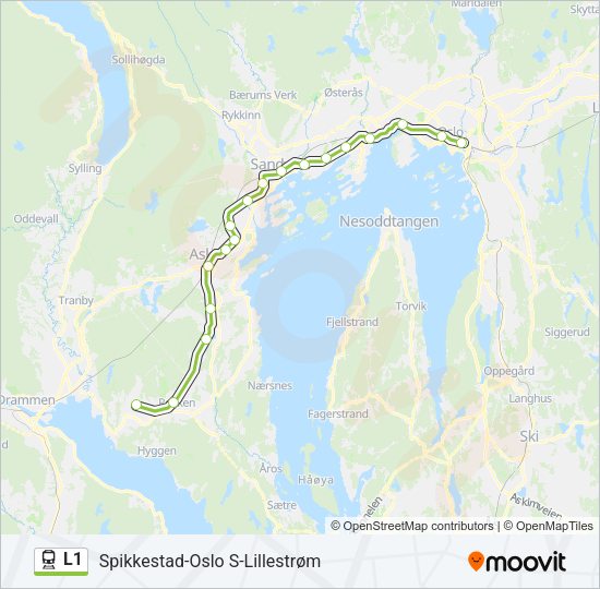 L1 Train Line Map