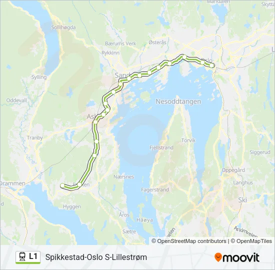 L1 Train Line Map