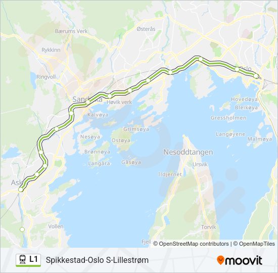 L1 Train Line Map