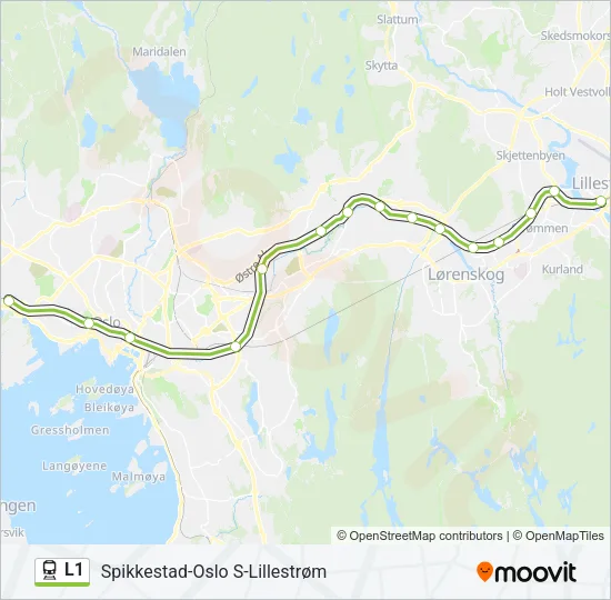 L1 Train Line Map