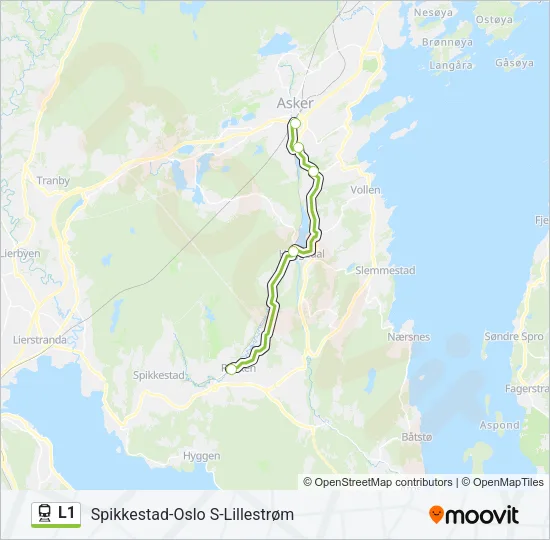 L1 Train Line Map