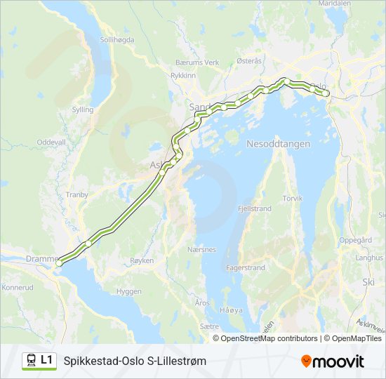 L1 Train Line Map