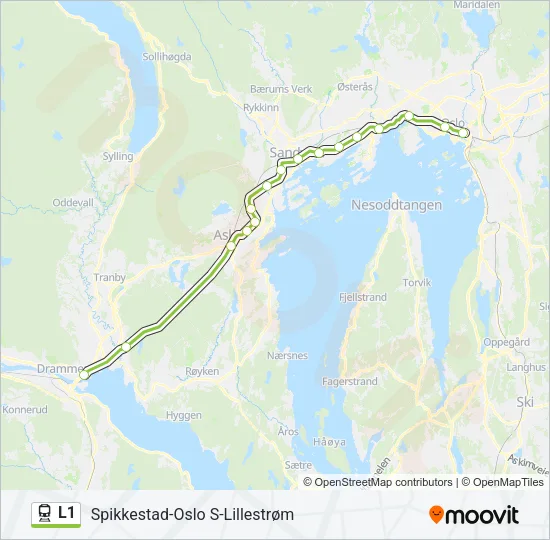 L1 Train Line Map