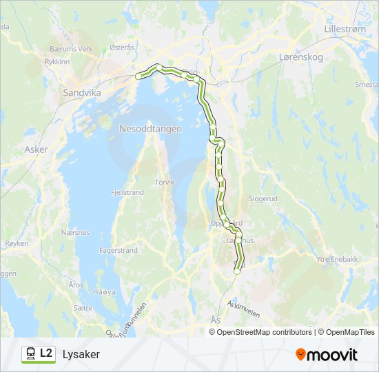 L2 Train Line Map