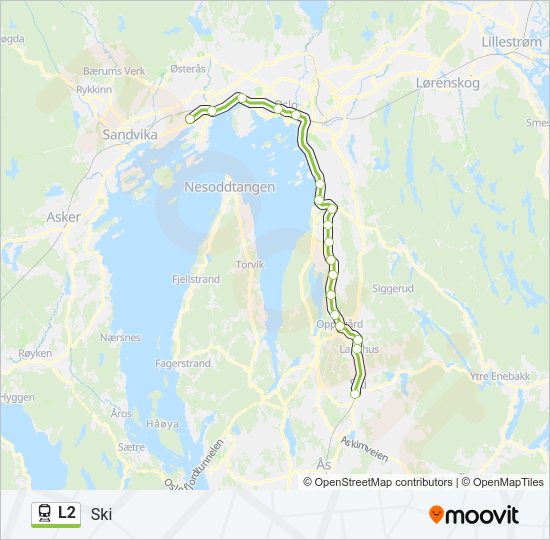 L2 Train Line Map