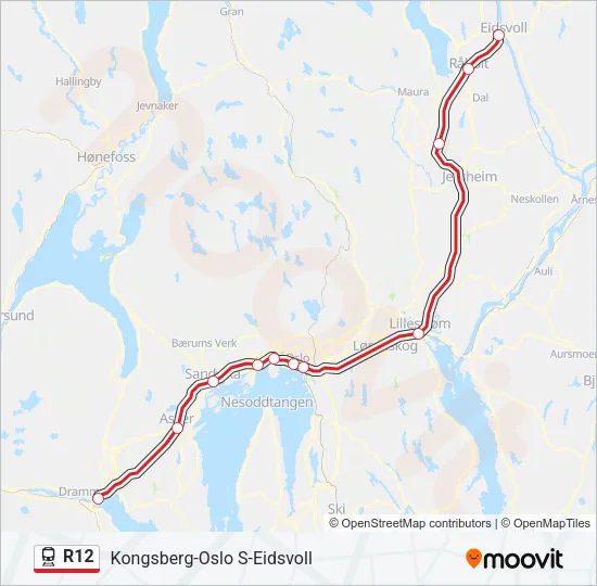 R12 Train Line Map