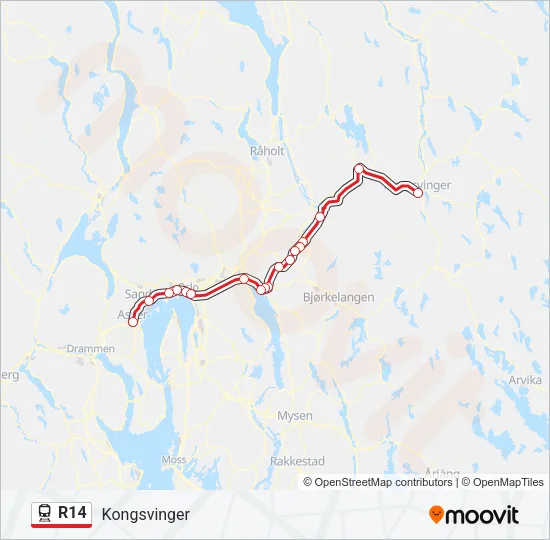 R14 Train Line Map