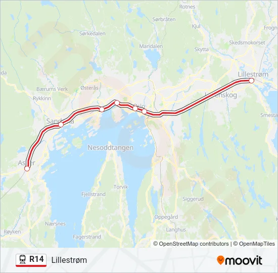 R14 Train Line Map